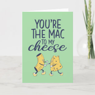 Mac en Cheese Funny Couple Pun Valentijnsdag Feestdagen Kaart