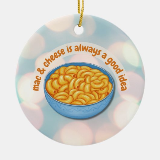 Mac- en Cheese kerstversiering Keramisch Ornament (Voorkant)