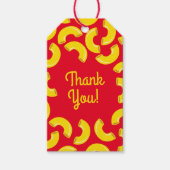 Mac en Cheese Kind 1st Birthday Party Macaroni Cadeaulabel (Voorkant)