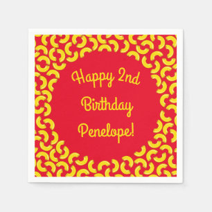 Mac en Cheese Kind 1st Birthday Party Macaroni Servet