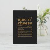 Mac en Cheese Nutrition Funny Thanksgiving Mac N' Kaart (Staand voorkant)