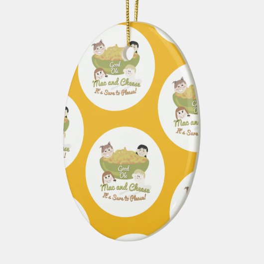 Mac en Cheese Please Pattern Keramisch Ornament (Links)