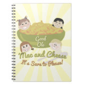 Mac en Cheese Please Retro Kind Art Design Notitieboek (Voorkant)