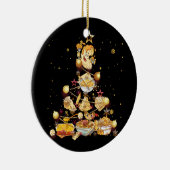 Mac en kaas kerstboom Mac N kaas Macaron Keramisch Ornament (Rechts)