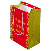 Mac en kaas verjaardagsfeestje Macaroni Medium Cadeauzakje (Voorkant Gekanteld)