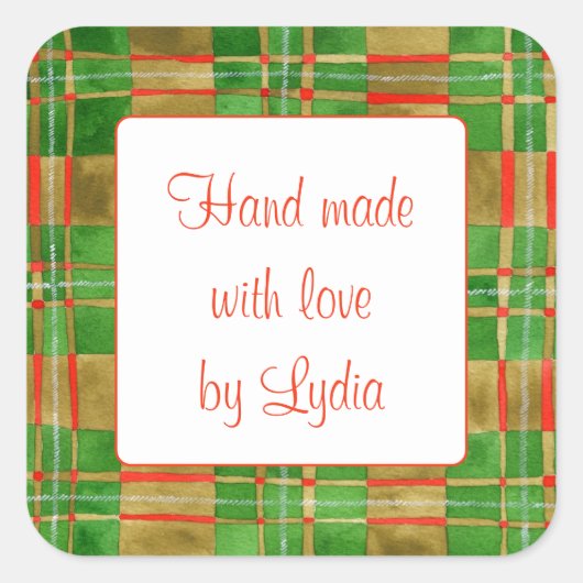 MAC GREGOR TARTAN 3" Vierkante "Handgemaakte" Stic Sticker (Voorkant)