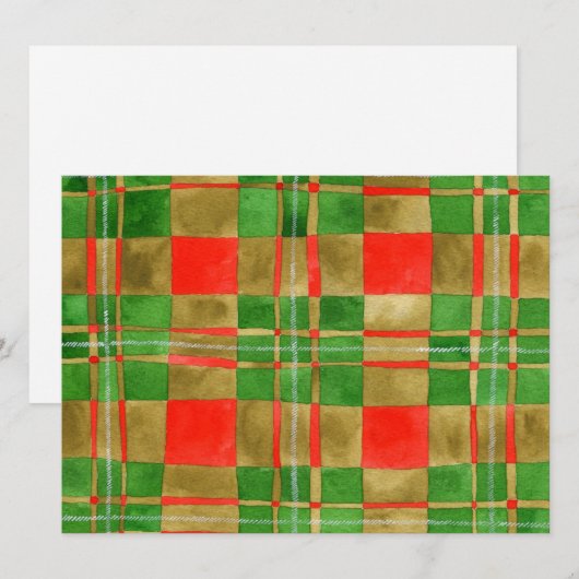 MAC GREGOR TARTAN 5.5x7.5 Carte Plate / Horizontal (Devant / Derrière)