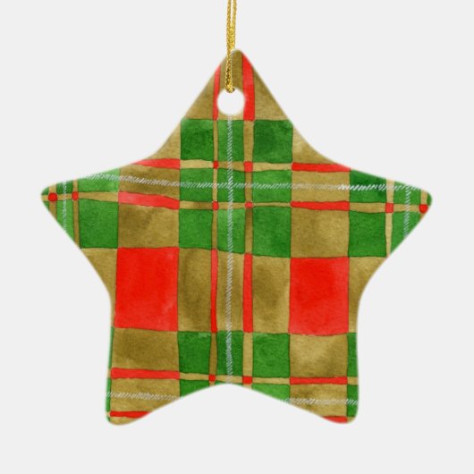MAC GREGOR TARTAN Ceramic Star Ornament (Voorkant)
