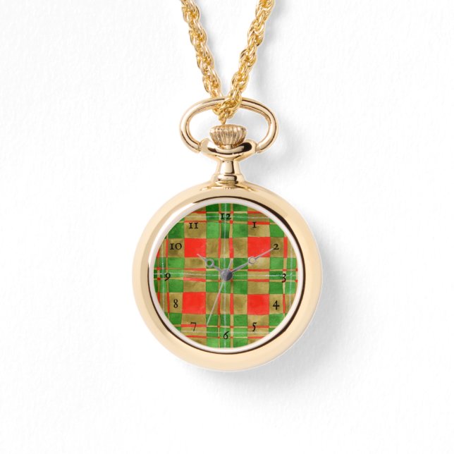 MAC GREGOR TARTAN Gold Collier Watch (Recto)