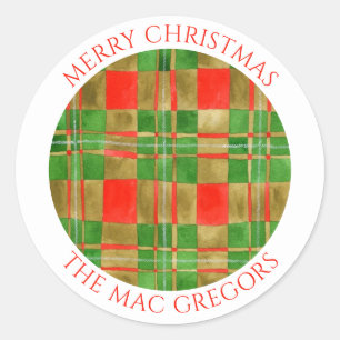 MAC GREGOR TARTAN Grote Ronde Envelop Afdichtingen Sticker