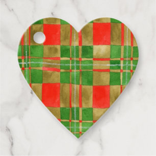 MAC GREGOR TARTAN Heart Shape Gift Labels