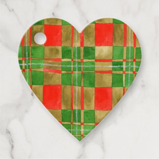 MAC GREGOR TARTAN Heart Shape Gift Labels (Voorkant)