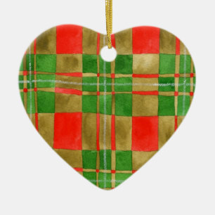 MAC GREGOR TARTAN Keramisch Hart Ornament