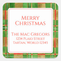 MAC GREGOR TARTAN Kleine Vierkante Adreszegels