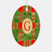 MAC GREGOR TARTAN Métal Cercle Ornement + Initiale (Avant droite)