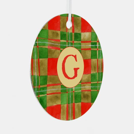 MAC GREGOR TARTAN Métal Cercle Ornement + Initiale (Avant droite)