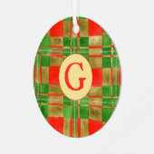 MAC GREGOR TARTAN Métal Cercle Ornement + Initiale (Avant gauche)