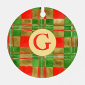 MAC GREGOR TARTAN Métal Cercle Ornement + Initiale (Verso)
