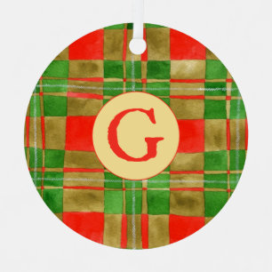 MAC GREGOR TARTAN Métal Cercle Ornement + Initiale