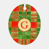 MAC GREGOR TARTAN Métal Ornement ovale + Initiale (Verso)