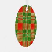 MAC GREGOR TARTAN Metal Ovaal Ornament (Voorkant Rechts)