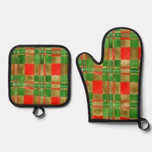 MAC GREGOR TARTAN Oven Mitt & Pot Houder Set