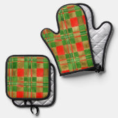MAC GREGOR TARTAN Oven Mitt & Pot Houder Set (Voorkant / Achterkant)
