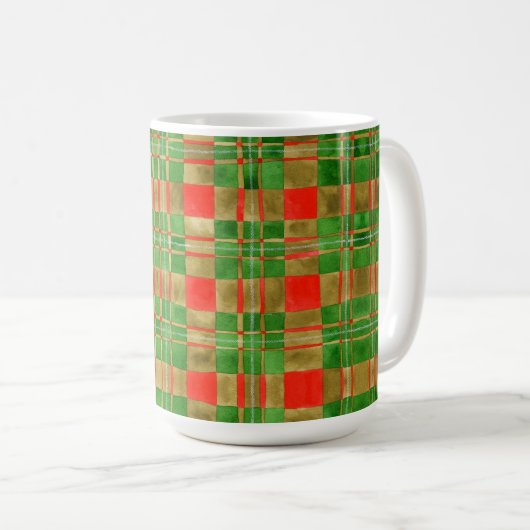 MAC GREGOR TARTAN Tall White Mug (Devant droit)