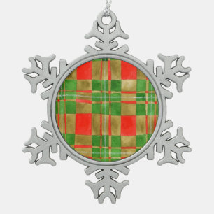 MAC GREGOR TARTAN Tin Sneeuwvlokje Ornament