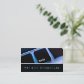 Mac-laptopservice met computerreparatie visitekaartje (Staand voorkant)