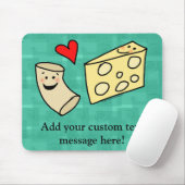 Mac Loves Cheese, Funny Cute Macaroni + Cheese Muismat (Met muis)