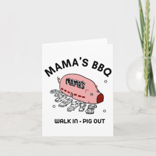 Mac Mama's BBQ Walk In Pig Out Sunny Summer Gift Kaart
