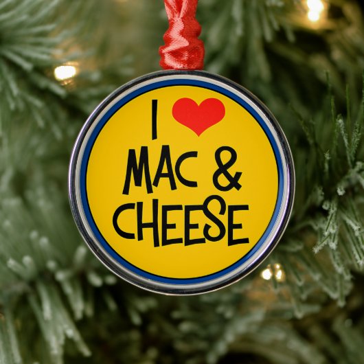 Mac n Cheese Magnet Metalen Ornament (Boom)