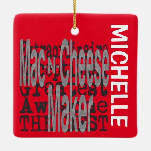 Mac-N-Cheese Maker Extraordinaire CUSTOM Keramisch Ornament (Achterkant)