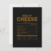 Mac N Cheese Nutrition Feit Family Matching Kaart (Voorkant)