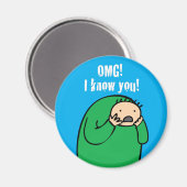 Mac OMG ! Aimant (bleu) (Recto/Verso)