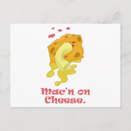 Mac op kaas briefkaart (Voorkant)