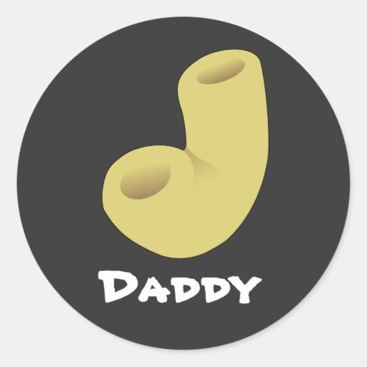 Mac papa ronde sticker (Voorkant)