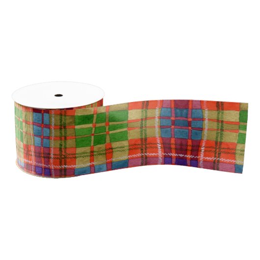 MAC RAE TARTAN 3"Breed Grosgrain Lint (Spoel)