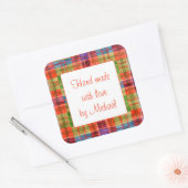 MAC RAE TARTAN 3" Vierkante "Handgemaakte" Sticker (Envelop)