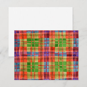 MAC RAE TARTAN 4,25x5,5 Carte Plate / Horizontale