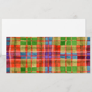 MAC RAE TARTAN 4x9.25 Plat kaartje / Horizontaal Kaart