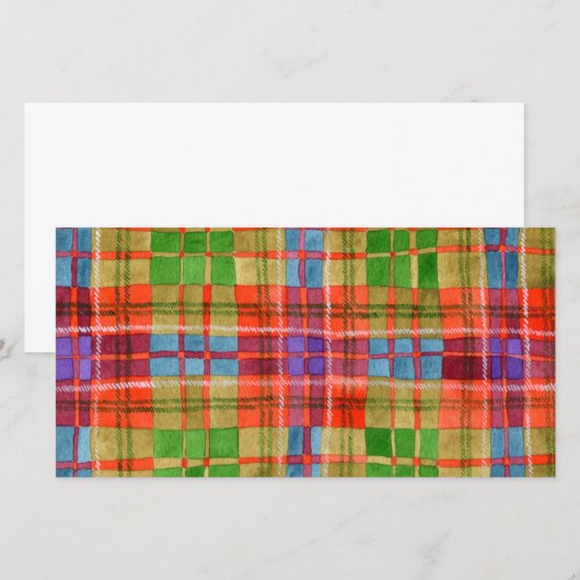 MAC RAE TARTAN 8x4 Carte Plate / Horizontal (Devant / Derrière)