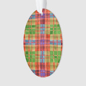 MAC RAE TARTAN acryl ovaal Ornament (voorkant)