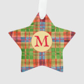 MAC RAE TARTAN Acryl Star Ornament + Initiaal (achterkant)
