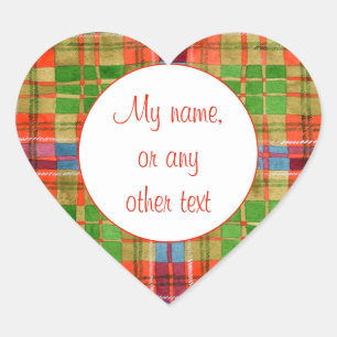MAC RAE TARTAN Autocollants mats Heart