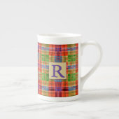 MAC RAE TARTAN Bone China Mug + Initial (Droite)