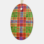 MAC RAE TARTAN Ceramic Oval Ornament (Links)