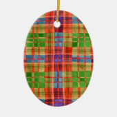 MAC RAE TARTAN Ceramic Oval Ornament (Voorkant)