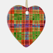 MAC RAE TARTAN Céramique Ornement cardiaque (Droite)